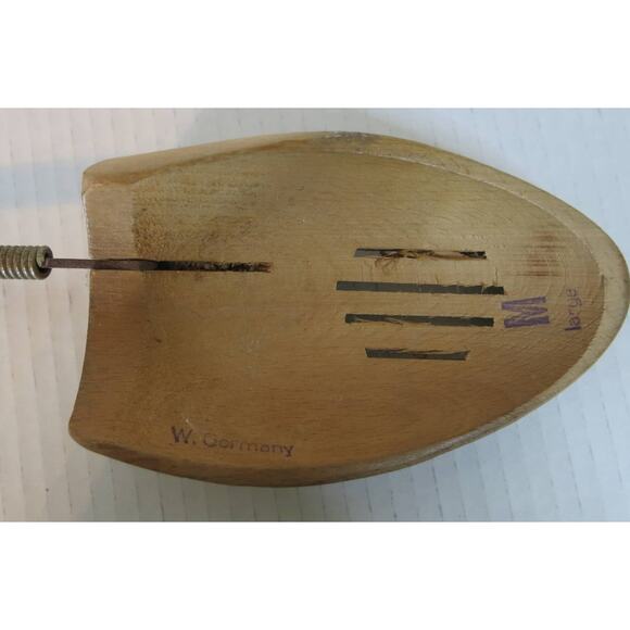 VINTAGE Shoe Trees Stretcher Pair Men's Wood Metal Size Large West Germany - Picture 7 of 13